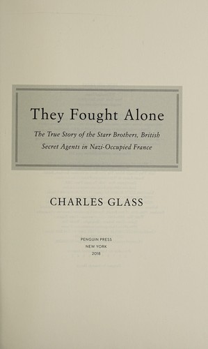 Cover for They fought alone
