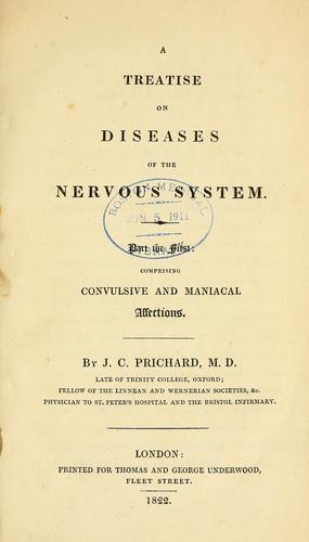 Cover for A treatise on diseases of the nervous system