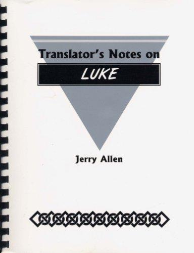Cover for Translator's Notes on Luke