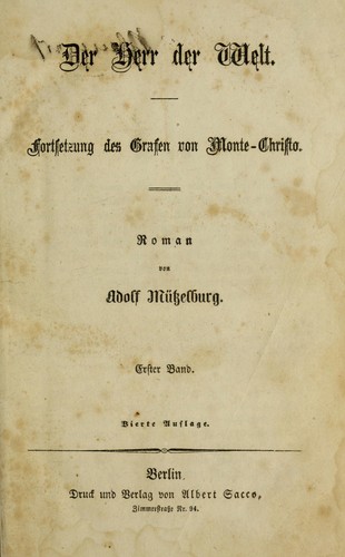 Cover for Der Herr der Welt