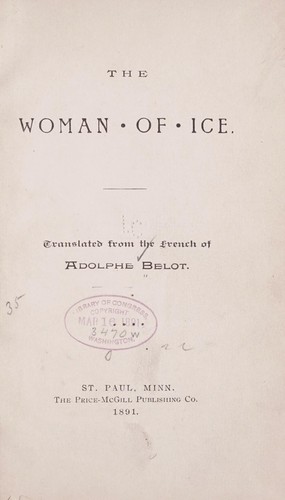 Cover for The woman of ice
