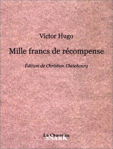 Cover for Mille Francs de récompense