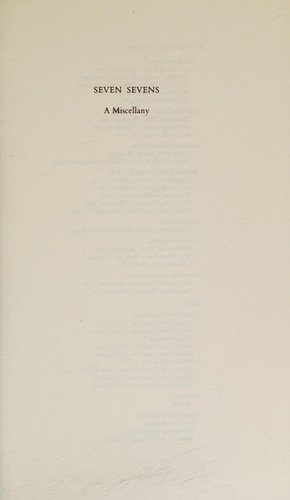 Cover for Seven Sevens