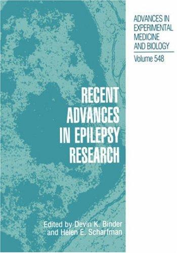 Cover for Recent Advances in Epilepsy Research (Advances in Experimental Medicine and Biology)