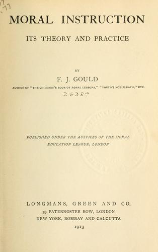 Cover for Moral instruction