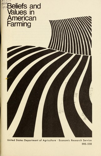 Cover for Beliefs and values in American farming