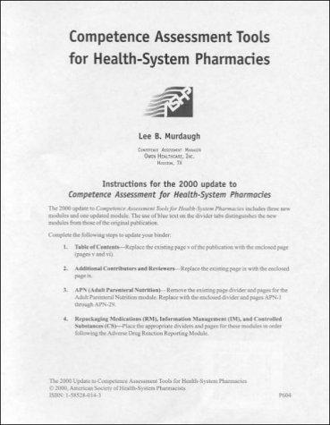 Cover for Competence Assessment Tools for Health-System Pharmacies