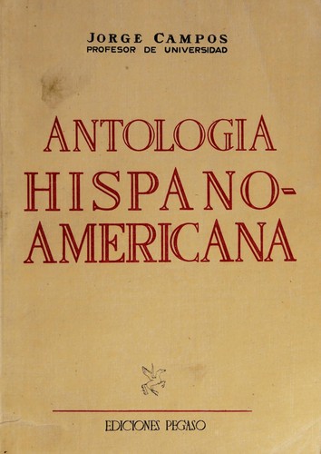 Cover for Antología hispano-americana.