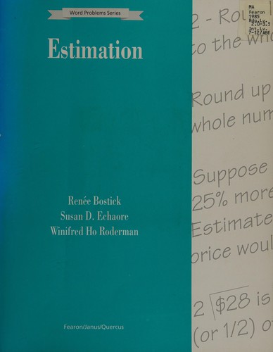 Cover for Estimation (Math in Action)
