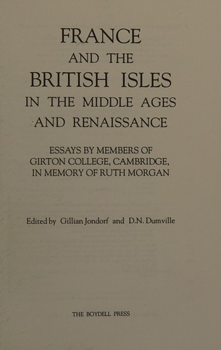 Cover for France and the British Isles in the Middle Ages and Renaissance