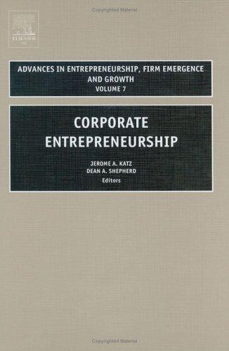 Cover for Corporate Entrepreneurship (Advances in Entrepreneurship Series)