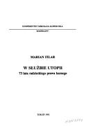 Cover for W służbie utopii