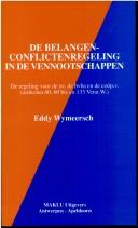 Cover for De belangenconflictenregeling in de vennootschappen