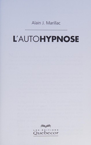 Cover for L'autohypnose