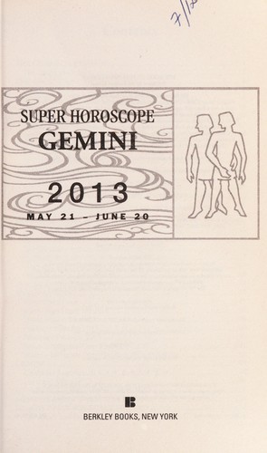 Cover for Super horoscope Gemini 2013