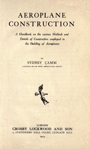 Cover for Aeroplane construction