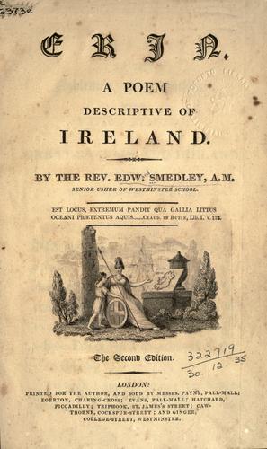 Cover for Erin, a poem descriptive of Ireland.