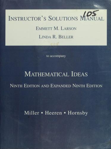 Cover for Instructor's solutions manual to accompany Mathematical ideas, ninth ed. and expanded ninth ed. [by] Miller, Heeren, Hornsby