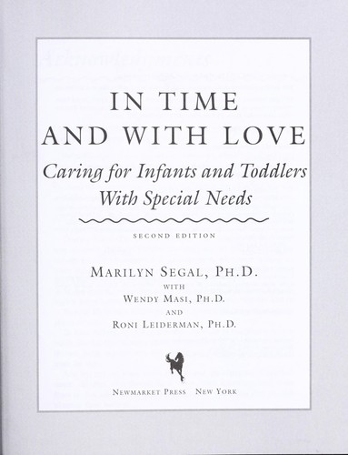 Cover for In time and with love