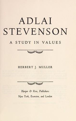 Cover for Adlai Stevenson