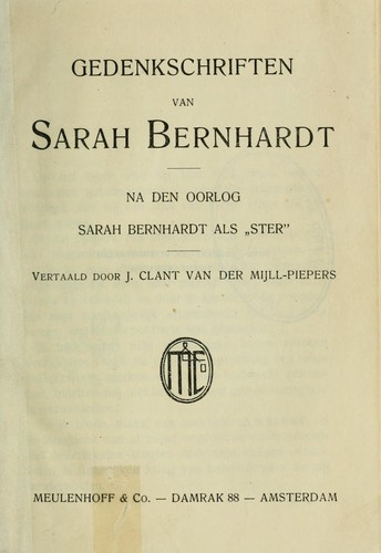 Cover for Gedenkschriften