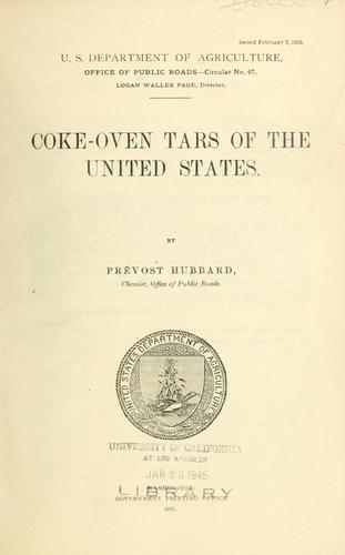 Cover for Coke-oven tars of the United States