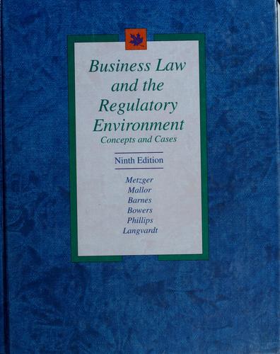 Cover for Business law and the regulatory environment