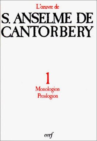 Cover for Monologion ; Proslogion