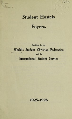 Cover for Student hostels foyers