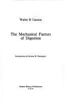 Cover for The mechanical factors of digestion
