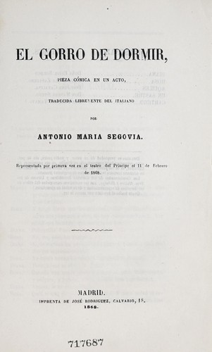 Cover for El gorro de dormir