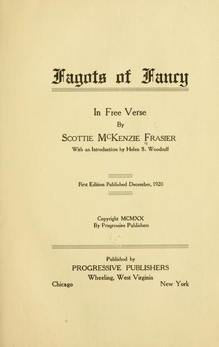 Cover for Fagots of fancy
