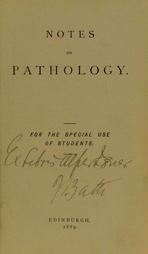 Cover for Notes on pathology