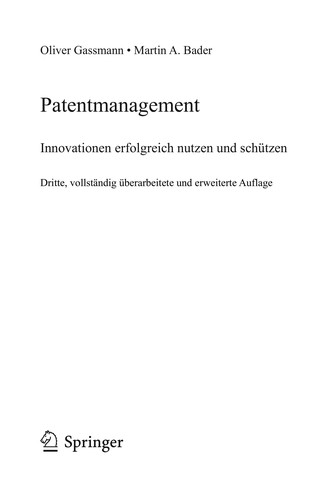 Cover for Patentmanagement