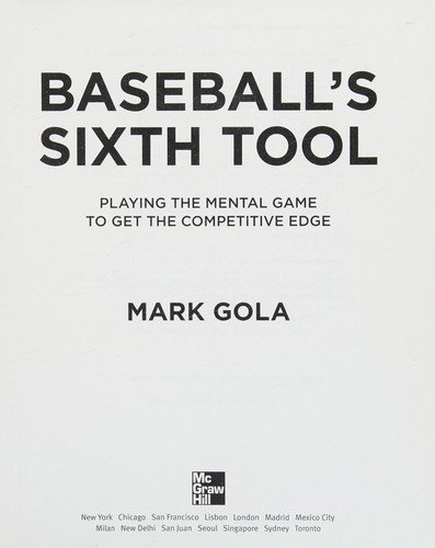 Cover for Baseball's sixth tool