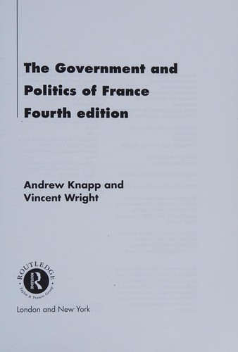 Cover for The government and politics of France
