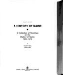 Cover for A history of Maine