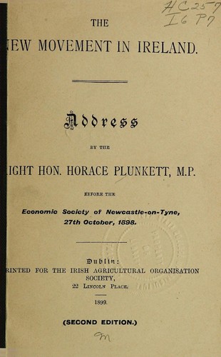 Cover for The new movement in Ireland.
