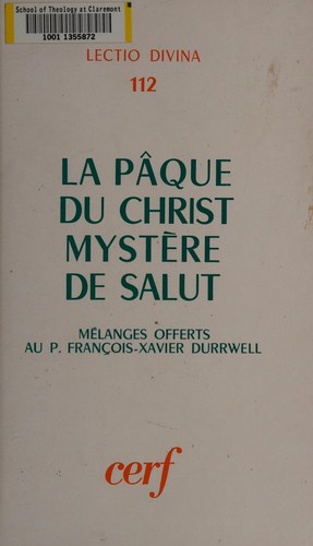 Cover for La Pâque du Christ, mystère de salut