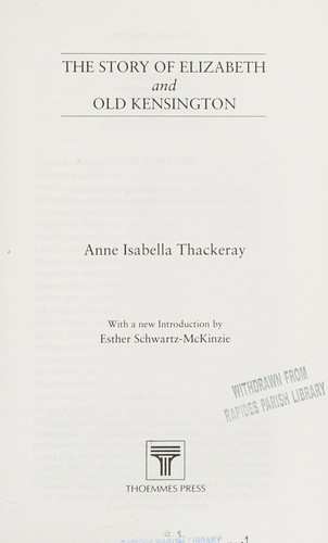 Cover for The story of Elizabeth