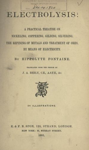 Cover for Electrolysis