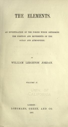 Cover for The Elements