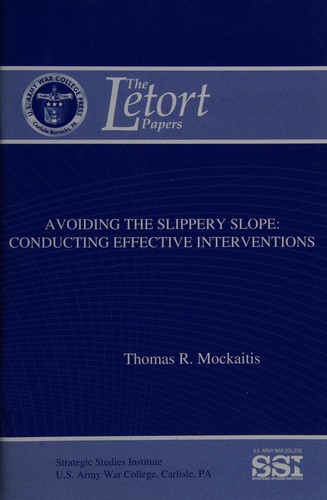 Cover for Avoiding the slippery slope