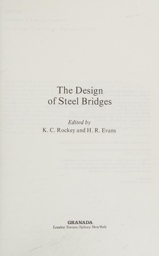 Cover for The Design of steel bridges
