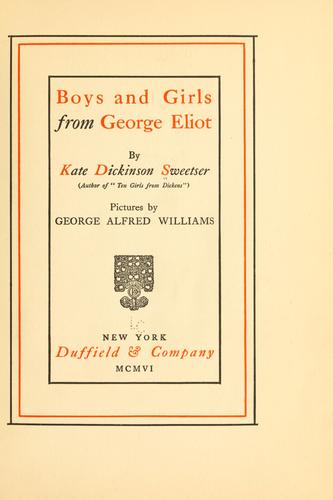 Cover for Boys and girls from George Eliot
