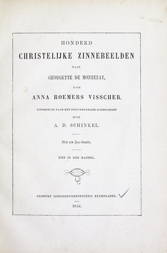 Cover for Honderd christelijke zinnebeelden naar Georgette de Montenay