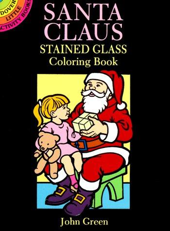 Cover for Santa Claus Stained Glass Coloring Book
