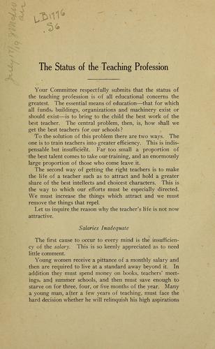 Cover for The status of the teaching profession
