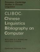 Cover for CLIBOC, Chinese Linguistics Bibliography on Computer