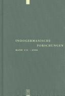 Cover for Indogermanische Forschungen: Band 111